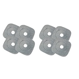 True & Tidy, Extra Thick Microfiber Mop Pad Refill for SPIN-800 TrueClean Mop and Bucket System, Fits Other Square Mop Heads, 9 x 9 inches, Machine Washable up to 100x (8-Pack)