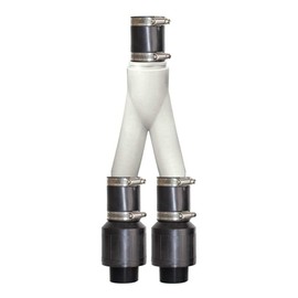 PumpSpy Dual Pump Install Kit - Double Sump Pump Connection, Basement Water Pump Backup Y-Connector - Sump Pump Submersible Backup Connector To Single Discharge Line - Dual Pump System To 1-1/2" Line