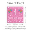 Hunts England - Goddaughter 4th Birthday Card - Happy Birthday