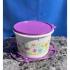 Tupperware 3.5 QT Bucket Canister w/ Handle Wild Purple Whith