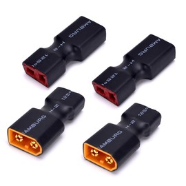 Male XT60 to Female Deans T-Plug Connector Adapter No Wires RC LiPo Battery Connectors(4PCS)