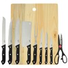 Gibson Home Wildcraft 10 Piece Cutlery Set with Wooden Cutting