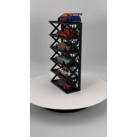 Unbranded 3D Printed 6-Car Diecast Display for Hot Wheels & 1/64th Scale Diecast Vehicles