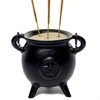 Cauldron Cast Iron Witchcraft Pentagram Incense Burner