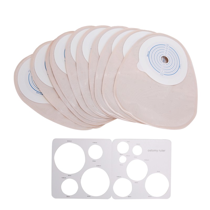 10pcs OnePiece Disposable Colostomy Bags Ostomy Ileostomy Stoma Ostomy Supplies