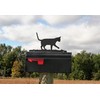 Farm and Ranch Metal Mailbox Topper (Cat, Matte Black)