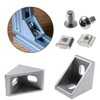 LUORNG 4 Set 3030 Series Aluminum Profile Connector Set for