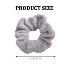 GNALIA Pack of 1 Hair Bobbles Scrunchies for Women Premium Velvet Hair Bobbles Hair Bobbles Strong Hold for Girls and Women Scrunchies Velvet Grey