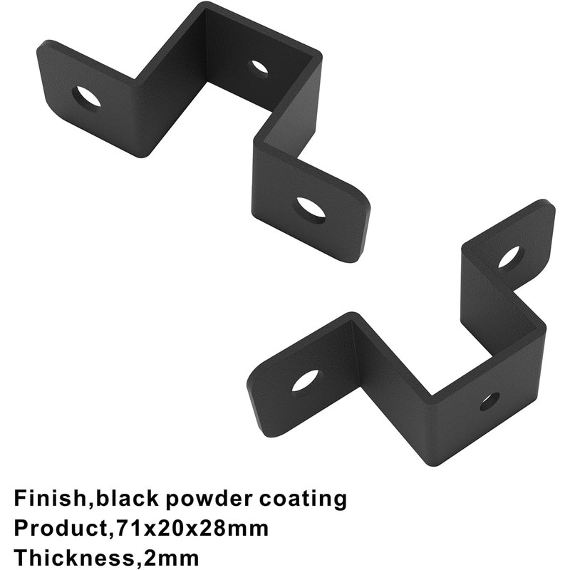 VANROUG 8 Pcs Square Pipe Clamp Square Tube Bracket U