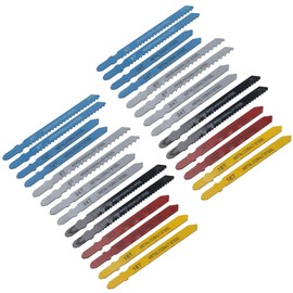 28pc Assorted Jigsaw Blades Set for Metal Wood Plastic T Shank Bosch Fitting