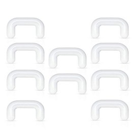 Pierced Owl Set of 10 Clear Acrylic Septum Ring Retainers, Metal Free, Allergy Free, Acrylic, no gemstone