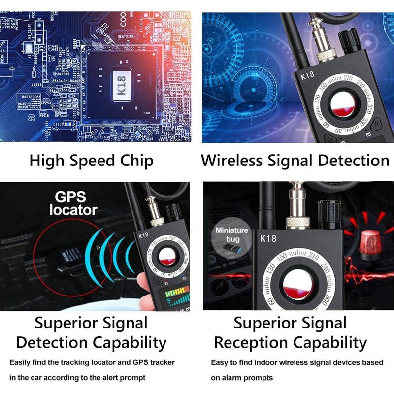 Anti Spy Camera Detector,RF Signal Bug Detector, Wireless Signal Pinhole