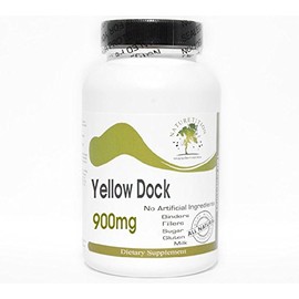 Naturetition Supplements Yellow Dock 900mg ~ 200 Capsules - No Additives