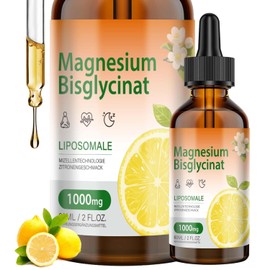 Magnesium Bisglycinate Drops - 140 mg Elementary Magnesium Per Daily Serving - With Microelle Technology - Lemon Flavour - Vegan - 60 ml