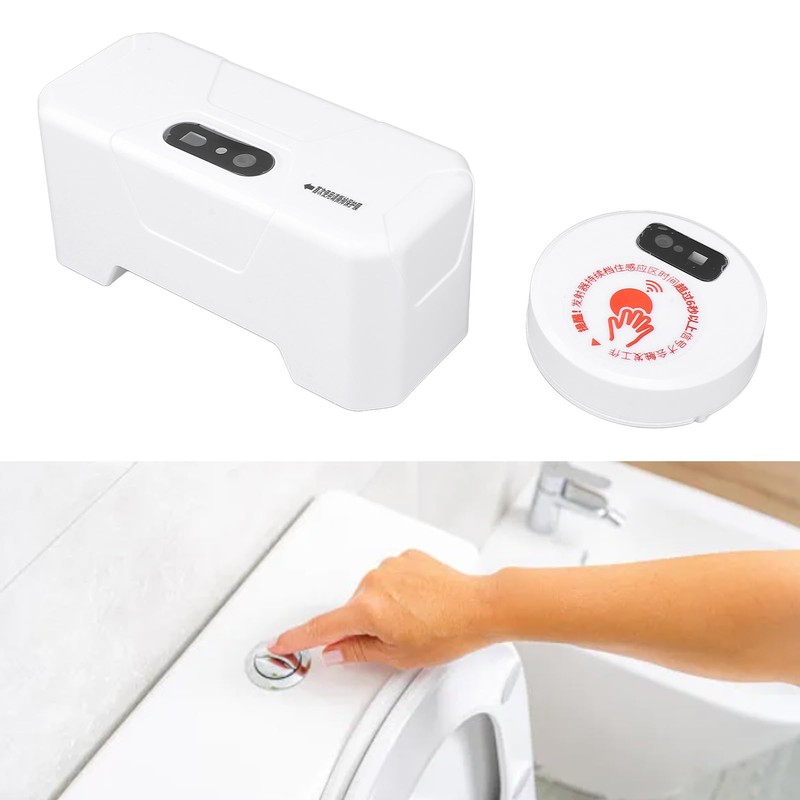 Automatic Touchless Toilet Flush Kit with 20cm Infrared Sensor, USB