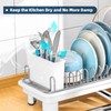 SanDream Small Dish Drying Rack, Compact Dish Rack for Kitchen