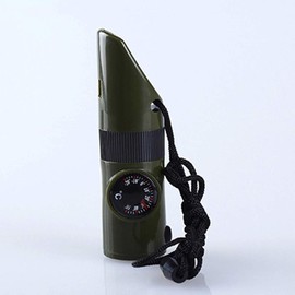 Thermomet 1 Compass Whistle LED Kit Survival Tools Emergency Light in 7 Sports Safety Safety Belt