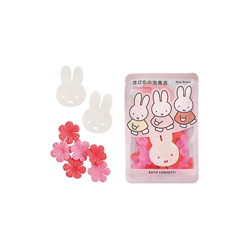 Miffy Strawberry Scented Foaming Bath Confetti (Bath Agent, Bubble Bath,
