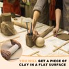 10pcs Pottery Rolling Guide Sticks, 5 Sizes Wooden Rolling Pin