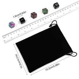 BOXOB 48stk Fähigkeiten-Schlüsselwörter-Zählwürfel, Kreaturenstatistik-Buff Loyalitätswürfel-Token Magic Life-Zähler für MTG TCG Kartenspielzubehör mit Samtbeutel (4 Farben)