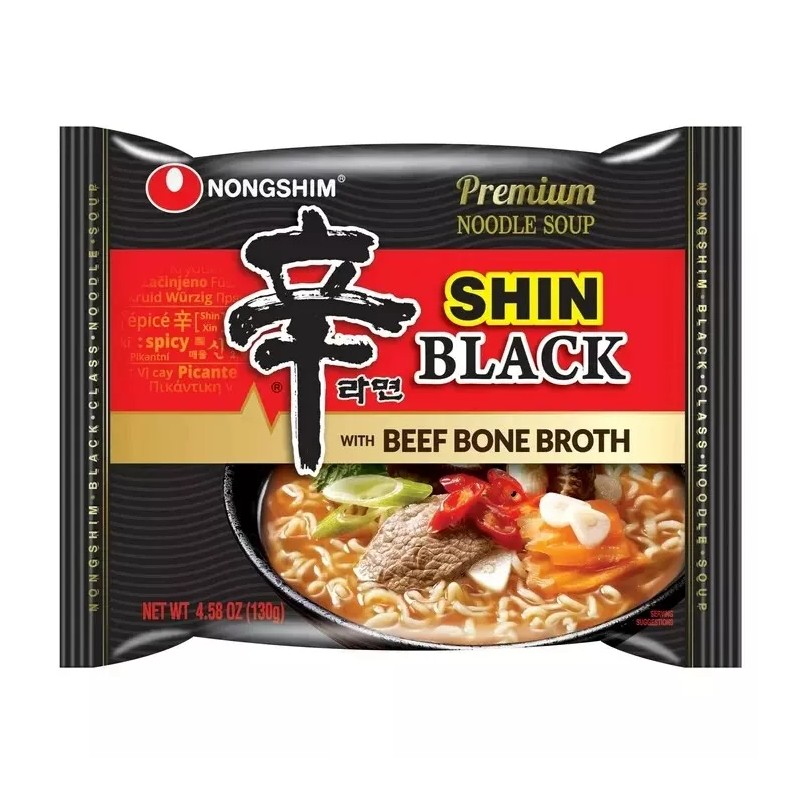 Nongshim Shin Black Spicy Beef & Bone Broth Premium Noodle