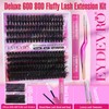 EYDEVRO Cluster Lashes D Curl Fluffy Individual Eyelashes Lash Extension