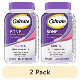 Caltrate (2 pack) Caltrate 600+D3 Plus Minerals Calcium Vitamin D Supplement - 120 Count