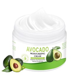 Avocado Face Cream for Women, Moisturizer Face Body Cream, Avocado Moisturizer Cream for Face Neck Smoother Face Cream for All Skin Types 50g
