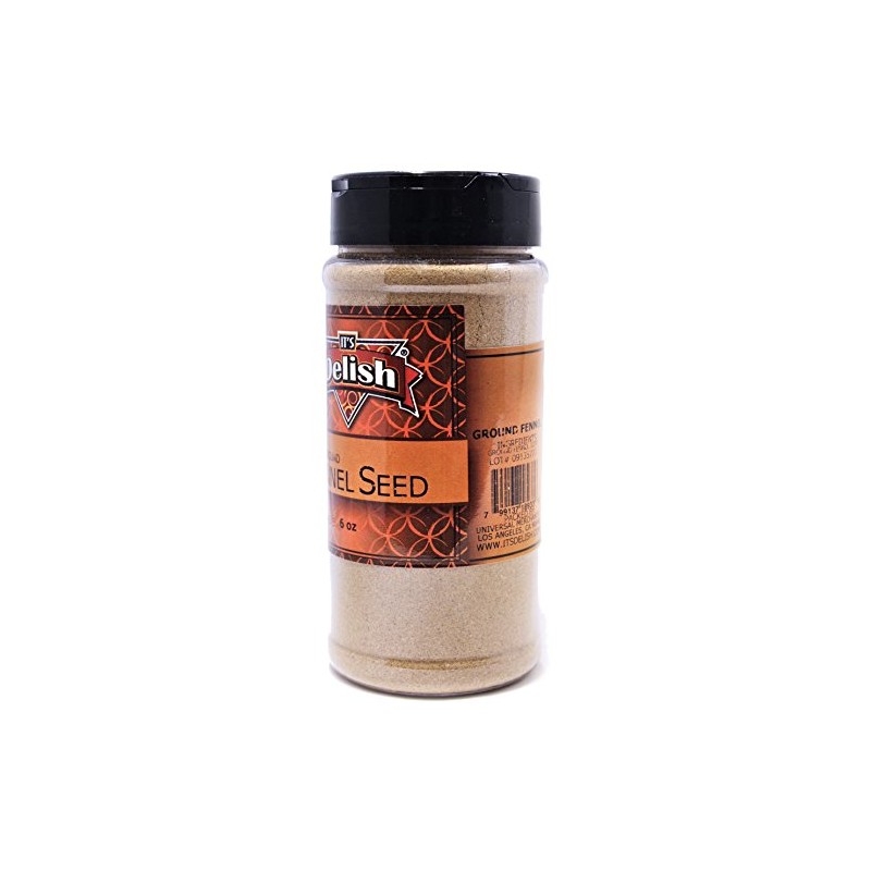 Its Delish Ground Fennel Seeds All Natural, 6 Ounce