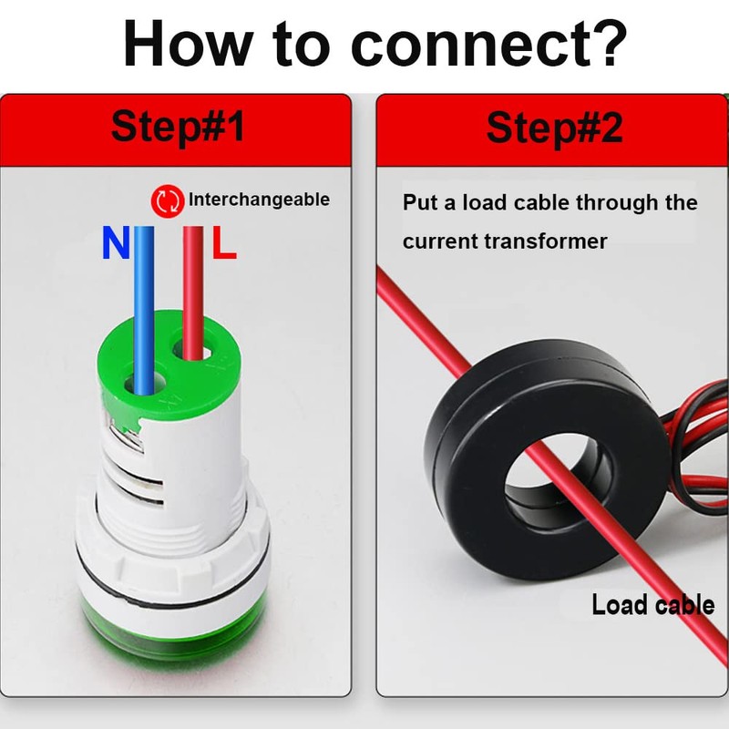 Gebildet 22 mm AC Current Voltage Tester with 2-Digit LED