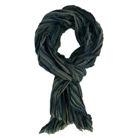 Rotfuchs Baumwollschal Damenschal Herrenschal sommerschal Knitterlook streifen Muster in dunkelgrau