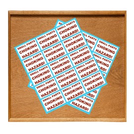 Choking Hazard - Retail Stickers - (20mm x 30mm) Set of 40 - Safety Tags for Products