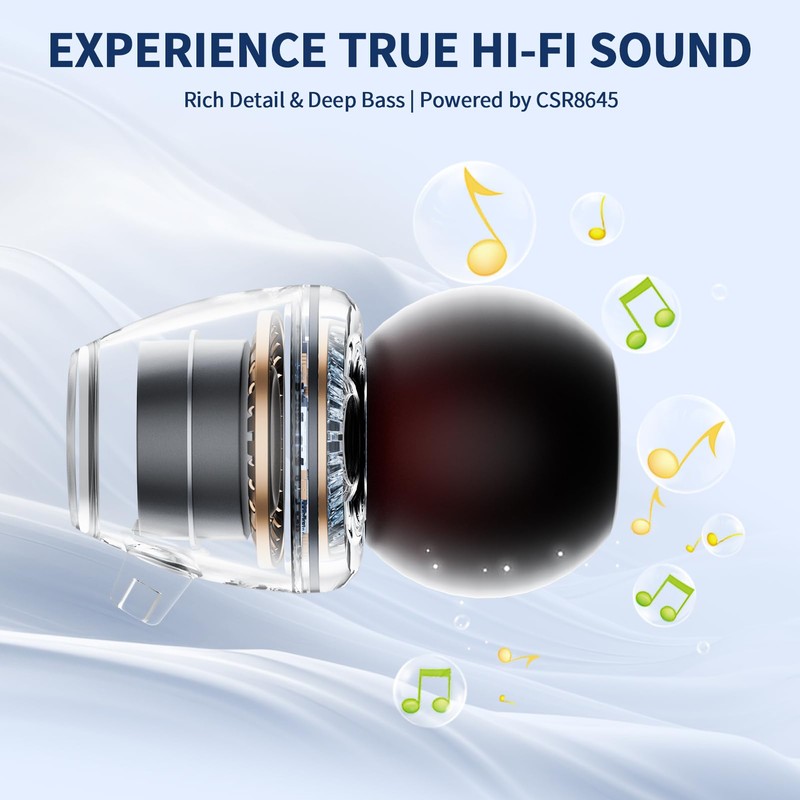 Neckband Bluetooth Headphones, Retractable Headset Wireless Bluetooth Earbuds with Microphone,