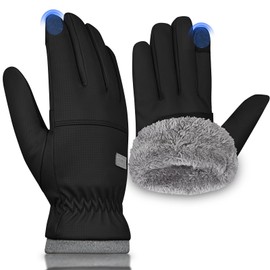 UKNOWISA Winter Gloves Thermal Gloves Waterproof Windproof Touchscreen Non-Slip Ski Bicycle Running Outdoor Sports Gloves Men Women