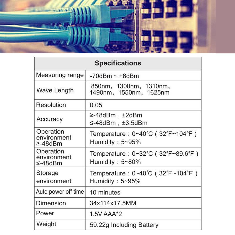 GM64 10mW Fiber Optic Cable Tester Portable Red Light Visual