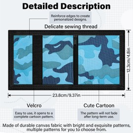 JONYEE Kids Wallet for Boys and Girls 4-16 with Lanyard and Key Chain Holder, Trifold Camo and Cute Wallets for Kids,with Coin and Card Pockets, Novelty Birthday Gifts for Childrens(Camo Blue)