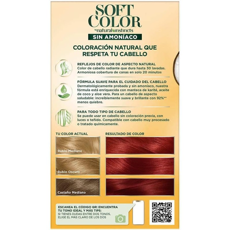 Soft Color Tinte Semi Permanente 645 Rojo Granada