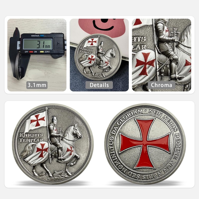 AtSKnSK Knights Templar Red Cross Challenge Coin