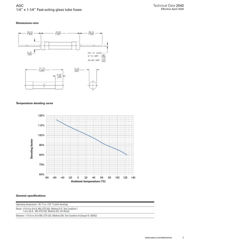 Bussmann AGC-5 Fuse 5A 250V Buss AGC5 (Pack of 5)