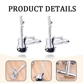 Guitar Gifts for Women Men Guitar Cufflinks for Husband Daughter Birthday Gift for Guitarists Gifts for Women Men Music Cuff Links for Music Lovers Gift for Granddaughter Grandson Music Fan