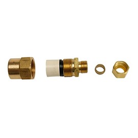 Plumb Pak PP32-10BRLF Straight Tube Transition Union, 3/8 X 1/2 in, Compression X Cpvc, Brass