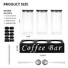 ZOMUIA Glass Coffee Containers Airtight Coffee Bean Storage Jars with