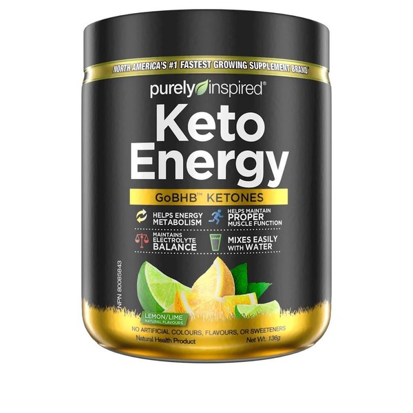 Purely Inspired KETO ENERGY LEMON LIME DRINK POWDER, 136G