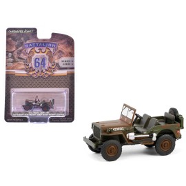 DCD 1942 Willys for Jeep MB Green Brown Camouflage 1st Canadian Tank Brigade Three Rivers Regiment England Battalion 64 Diecast