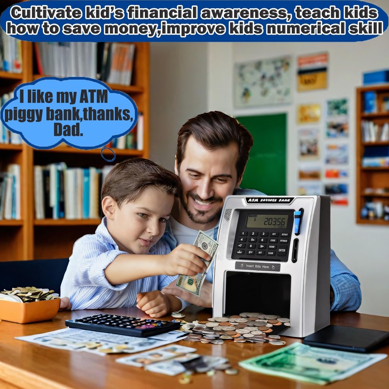 Fishboy Talking ATM Piggy Bank for Kids with Dual Debit