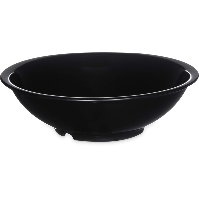 Carlisle 800B03 Melamine Salad Bowl, 27 oz, Black