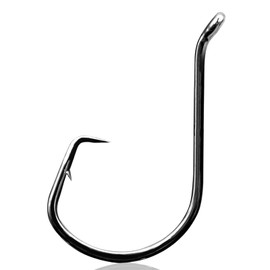 9KM DWLIFE Octopus Circle Hooks 50Pcs Fishing Catfish Hook Black/Barbed/Offset/Closed Eye for Fishing Rigs Saltwater Freshwater