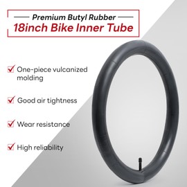 FengCan 18x1.75/1.95/2.0/2.10/2.125 AV32mm Inch Bike Tube, 18" Replacement Bicycle Tube (Single), Reliable 18 x 1.75-2.125 Bike Inner Tube Schrader Valve for City/Road/Kids/Mountain Cycling Scenarios