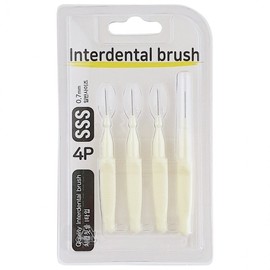Wooil Interdental Brush Type I (4P SSS) 0.7mm Portable Tartar removal 4ea