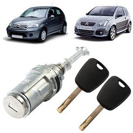 Door Lock Suitable for C2, C3 and C3 Pluriel (2002-2011) Front Left (Driver) Cylinder + Double Key | 9170T9